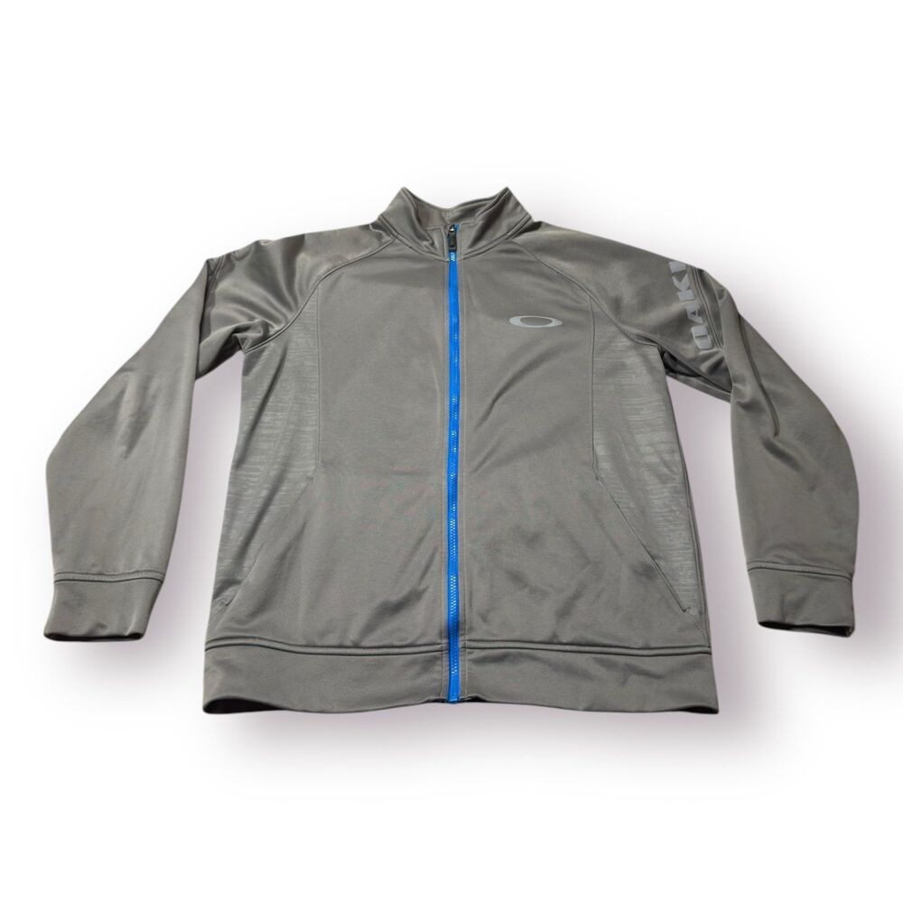 Oakley‎ Front Zip Jacket Grey Gorpcore Front Pocket Size Large Jacket